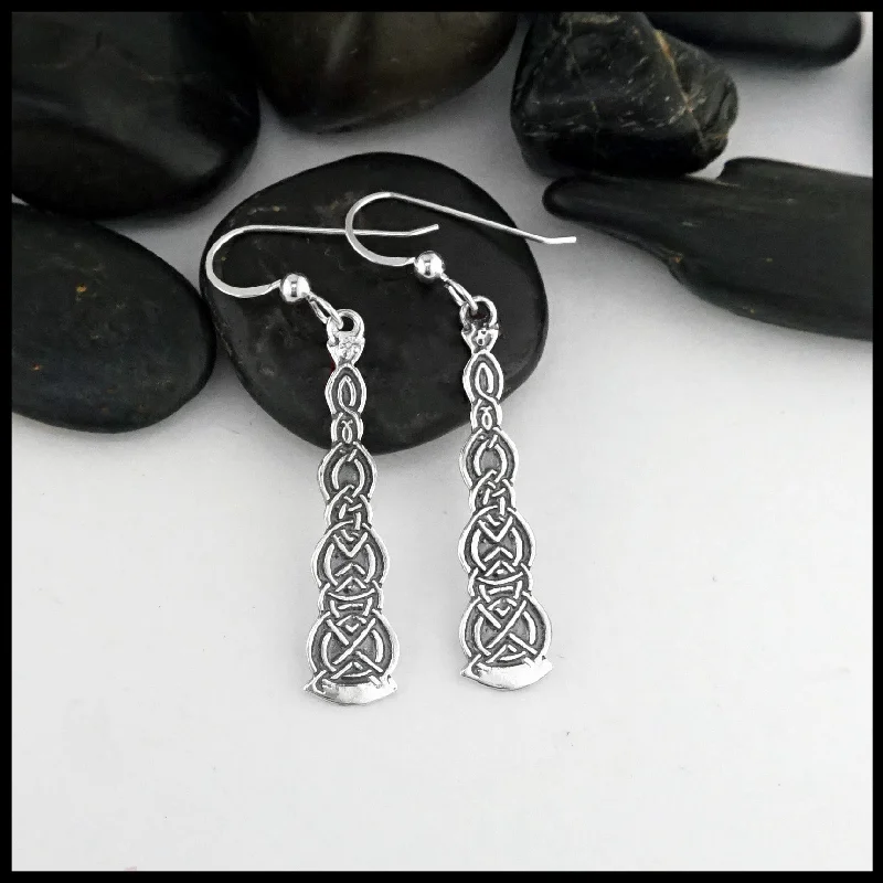 Large Elongated Celtic Earrings