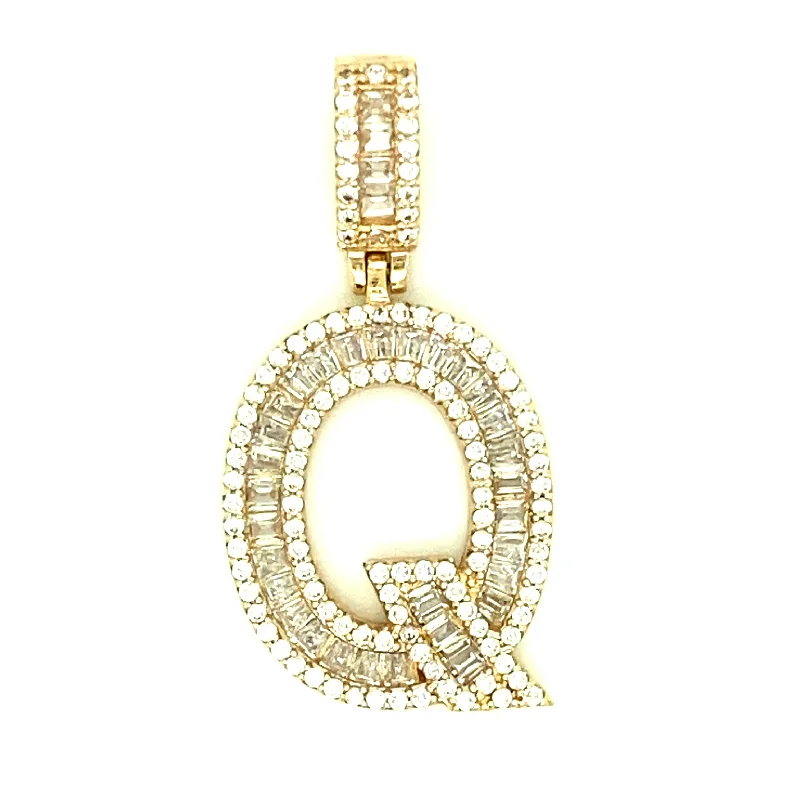 Letter Q 14K Yellow Gold