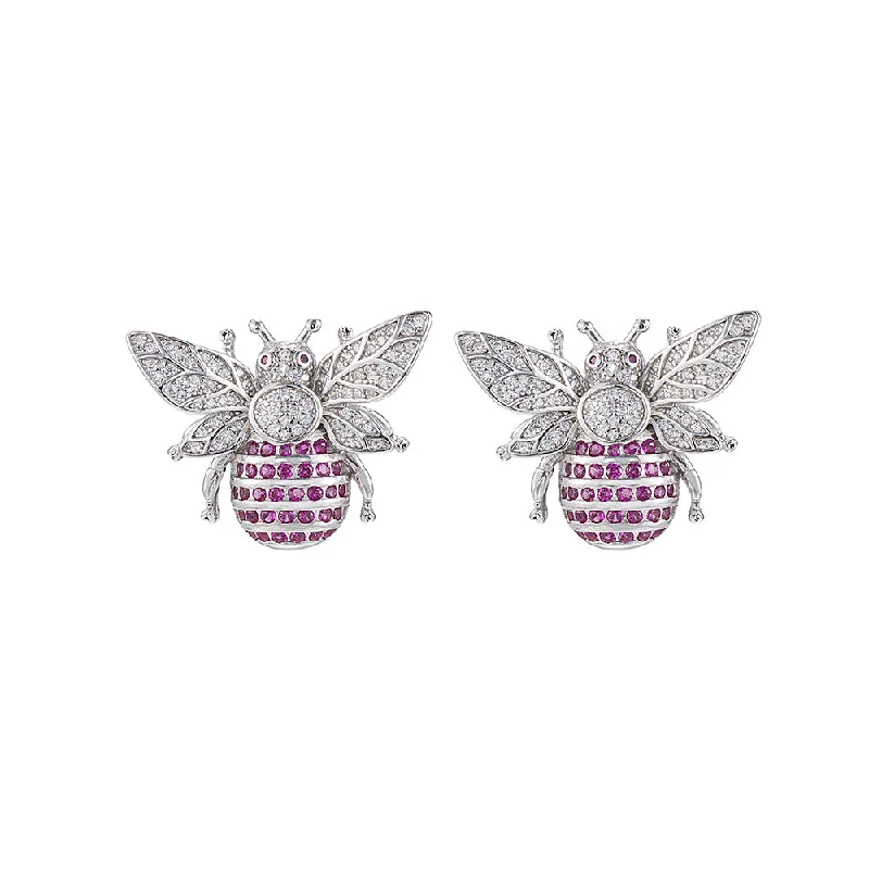 Ruby Bee Statement Earrings