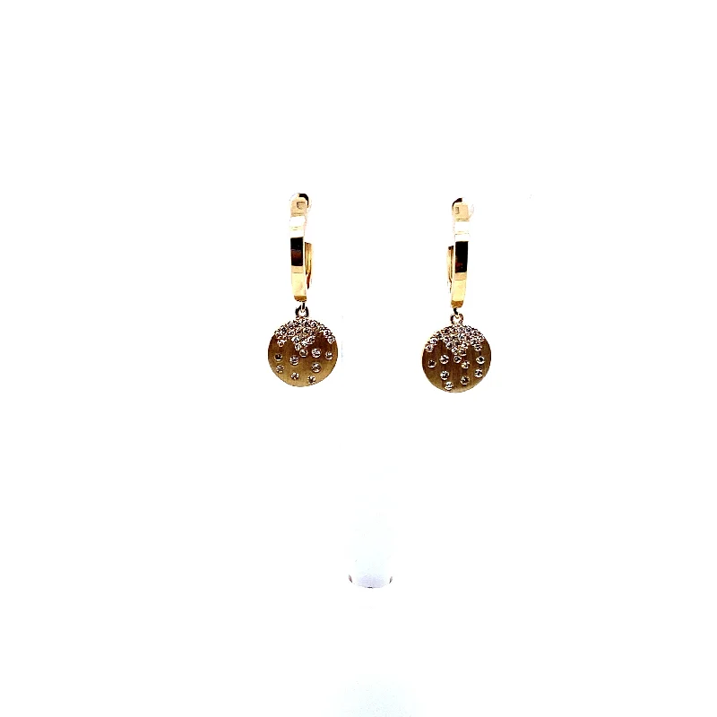 Diamond Confetti Dangle Huggy Earrings