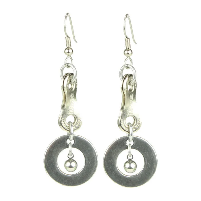 Stainless Steel Ball & Hoop Earrings