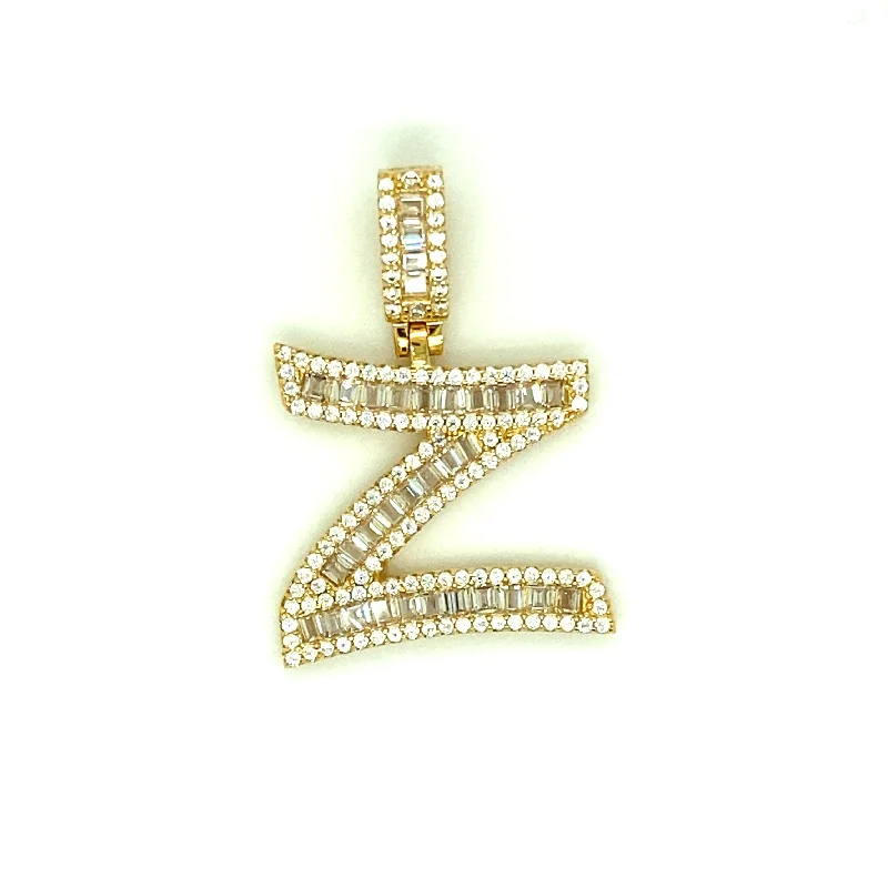 Letter Z Pendant 14K Yellow Gold