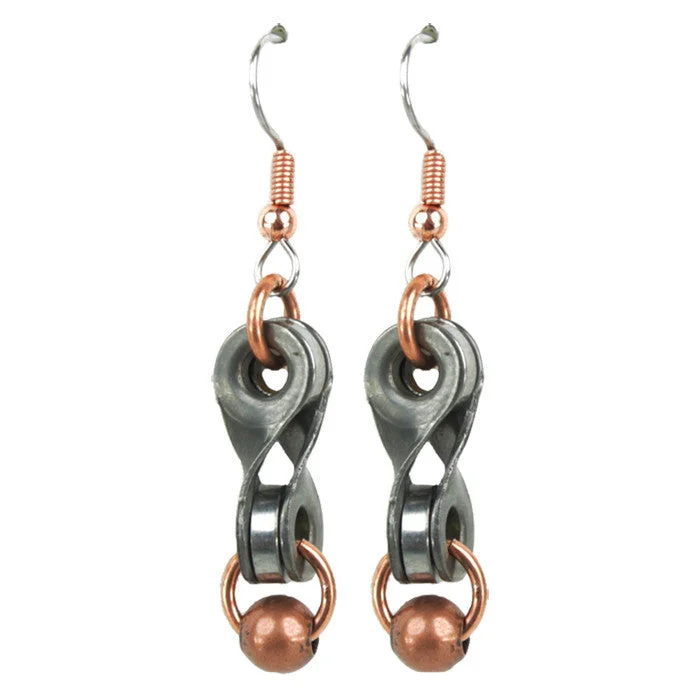 Twisted Link & Bead Earring - Wholesale