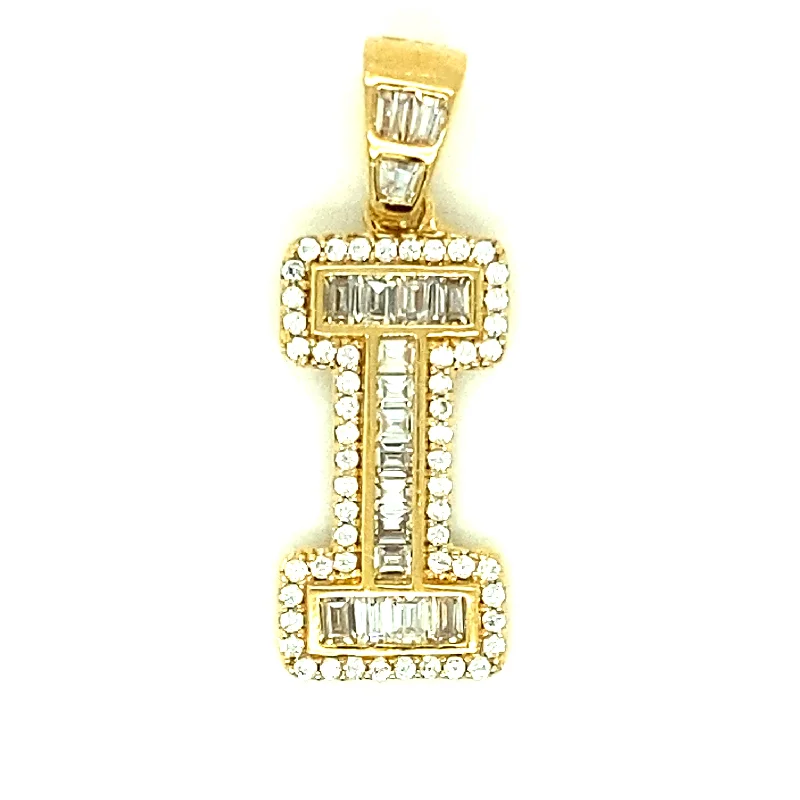 Letter I 14K Yellow Gold