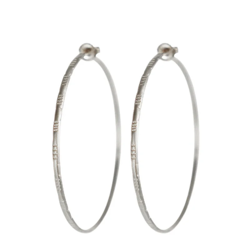 Sterling Silver Large Moroccan Endless Hoop Earrings