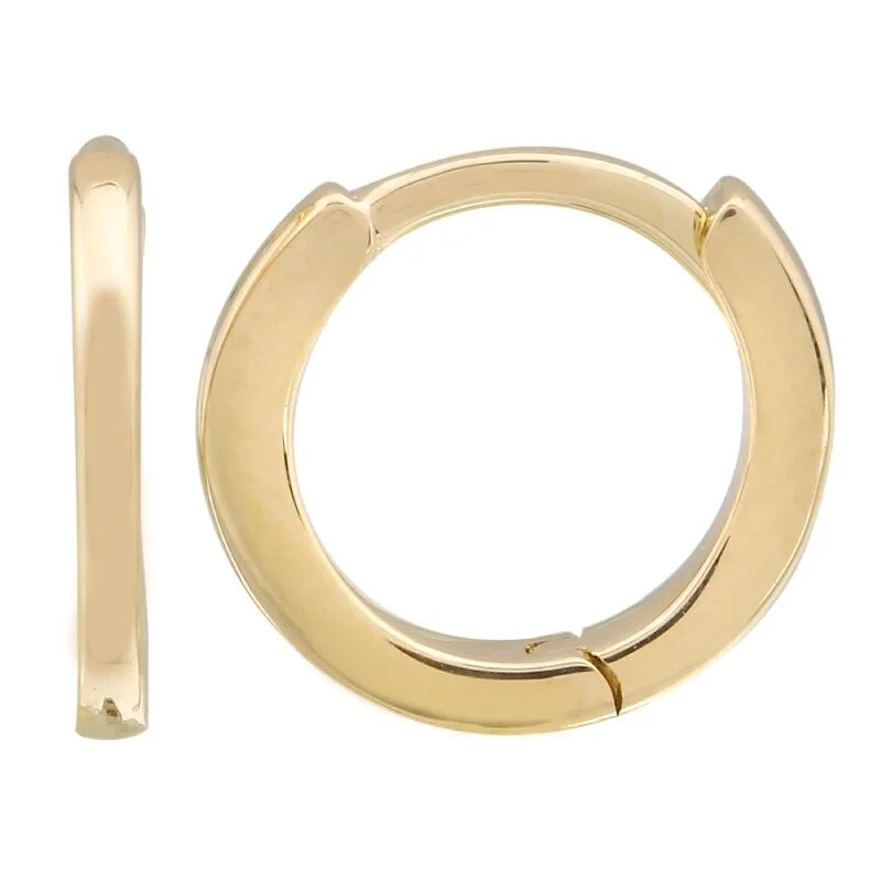 Joelle 14K Yellow Gold Huggie Hoop Earrings 9MM