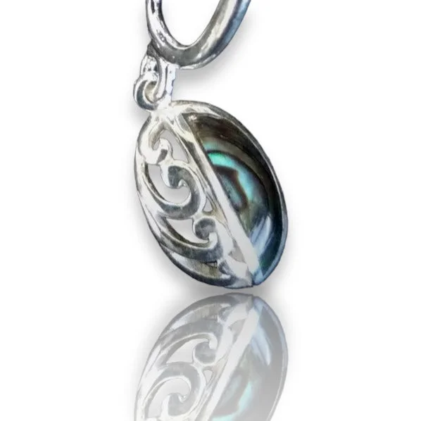 PC05 Sacred NZ 925 Sterling Silver Paua Drop Charm