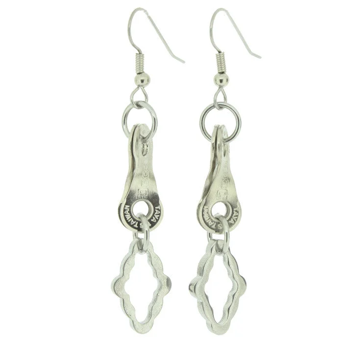 Stainless Steel Diamond Drop Earrings - Wholesale