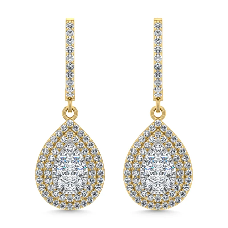 Diamond 1 Ct.Tw. Dangler Earrings in 14K Yellow Gold