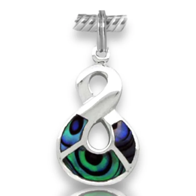 PC11 Sacred NZ 925 Sterling Silver Paua Twist Charm