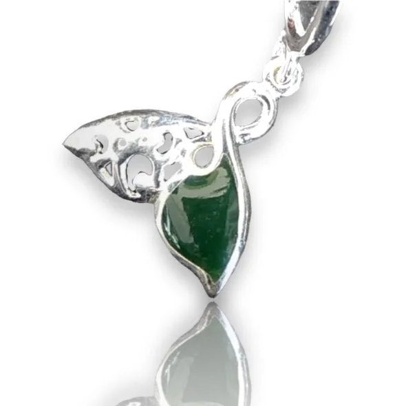 JC07  925 Sterling Silver Jade Charm