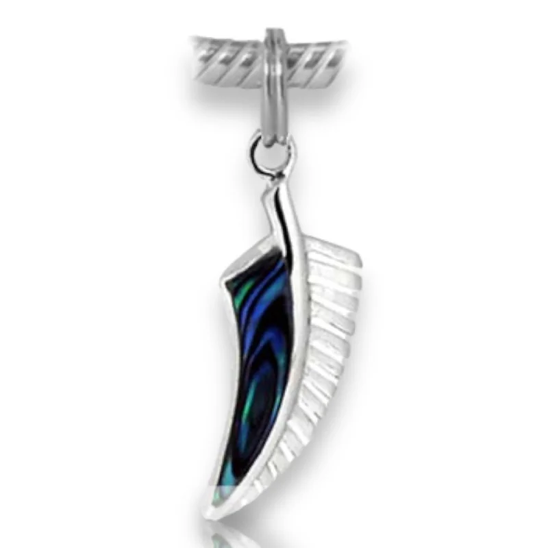 PC03 Sacred NZ 925 Sterling Silver Paua Fern Charm