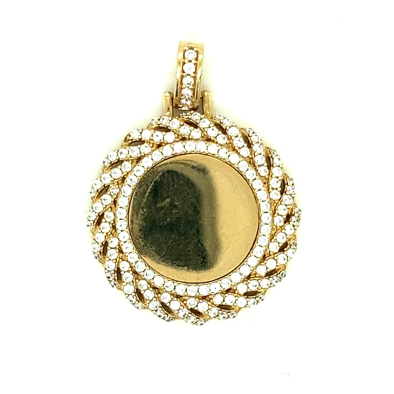 14K Photo Pendant Yellow Gold