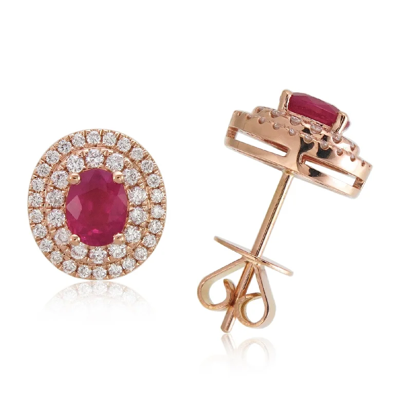 Joelle Ruby & Diamond 18K Gold Earrings