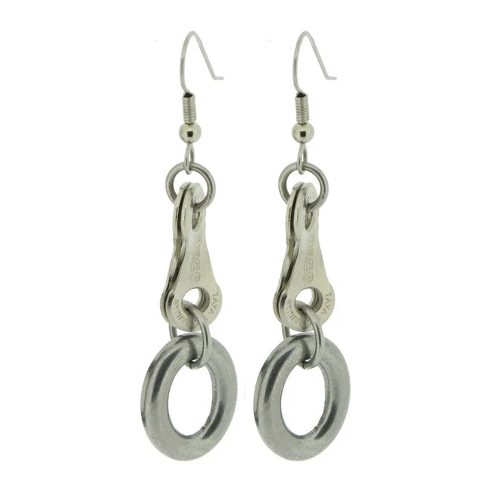 Stainless Steel Twisted Link & Hoop Earrings - Wholesale