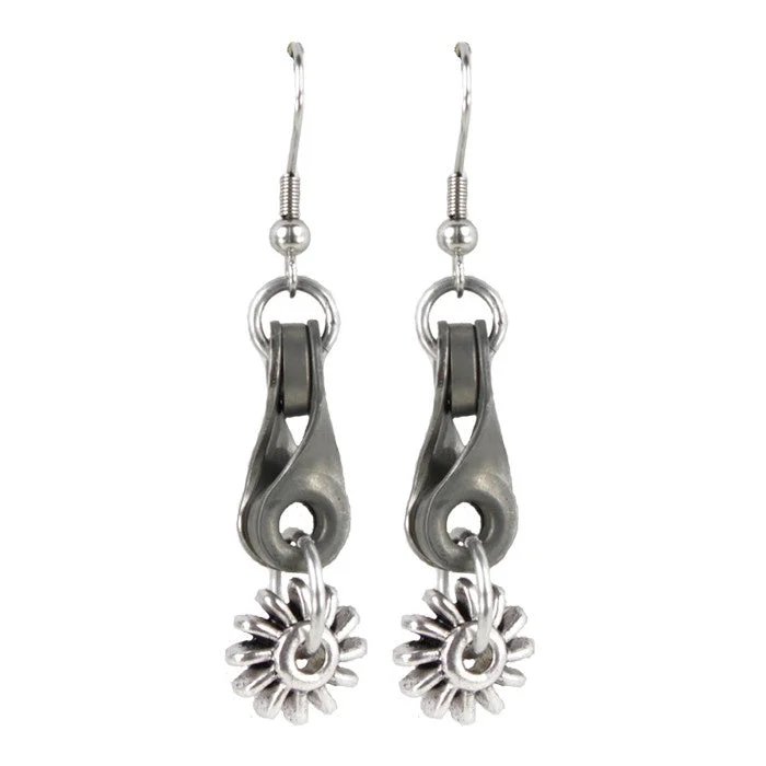 Twisted Link & Roller Wheel Earrings