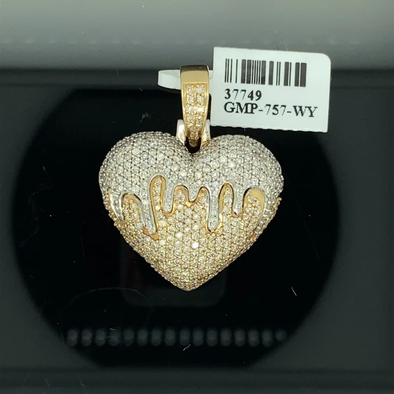 Heart Pendant Charm 14K Yellow gold