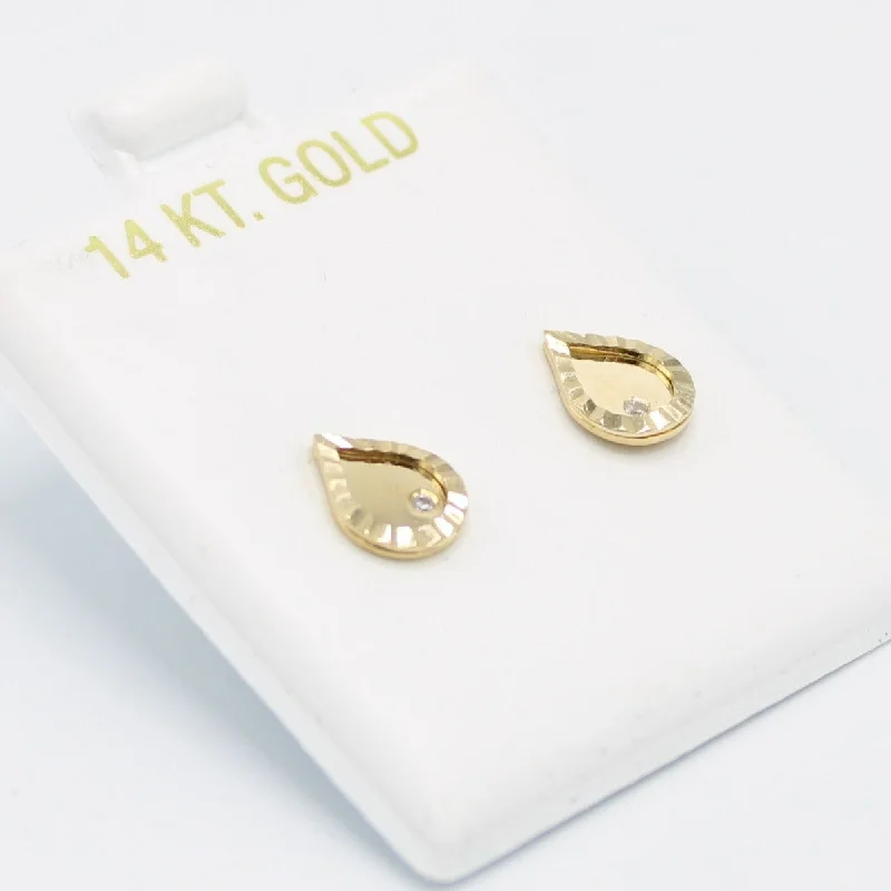 14K 💧Tear💧Earrings Yellow Gold