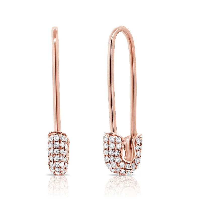 Joelle Diamond Safety Pin Earrings 1/2 ct. 14K Gold