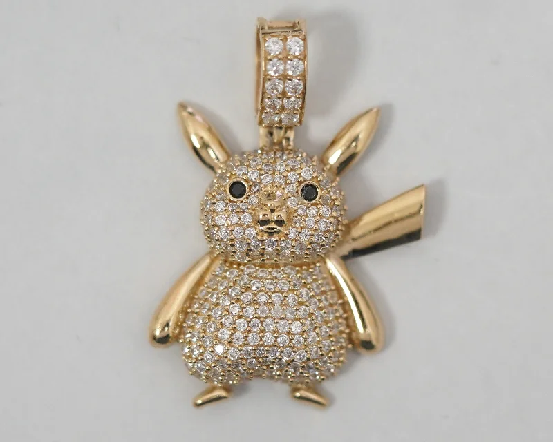 CZ Monkey 14k Yellow Gold