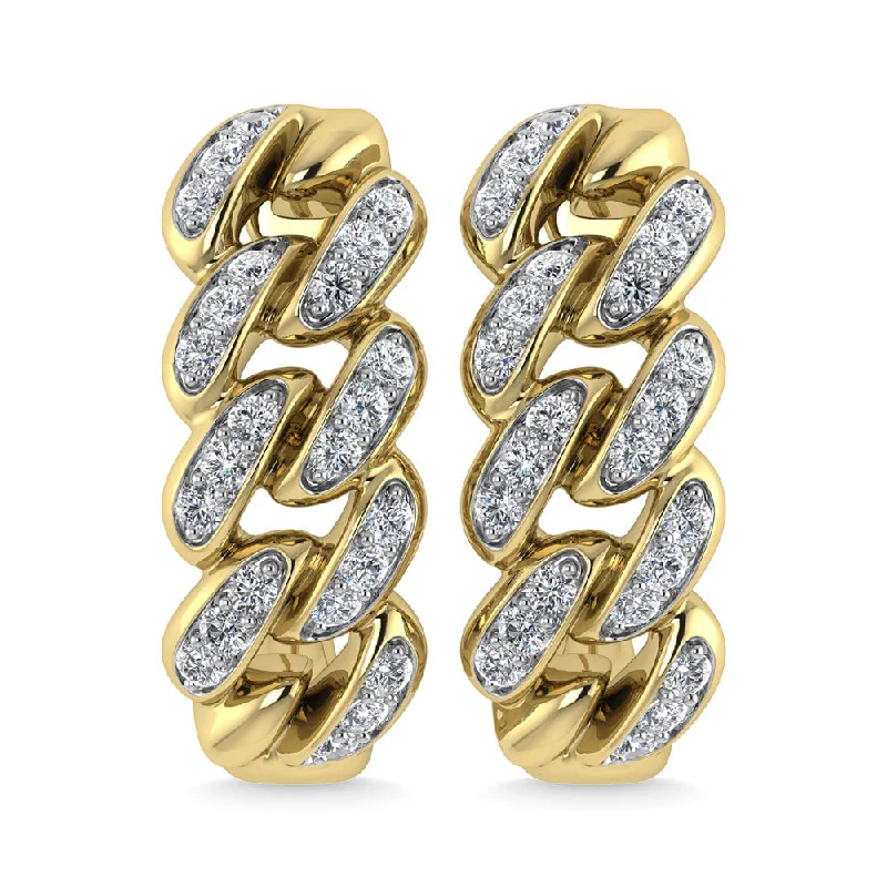 Diamond  1/5 Ct.Tw. J Earrings in 14K Yellow Gold