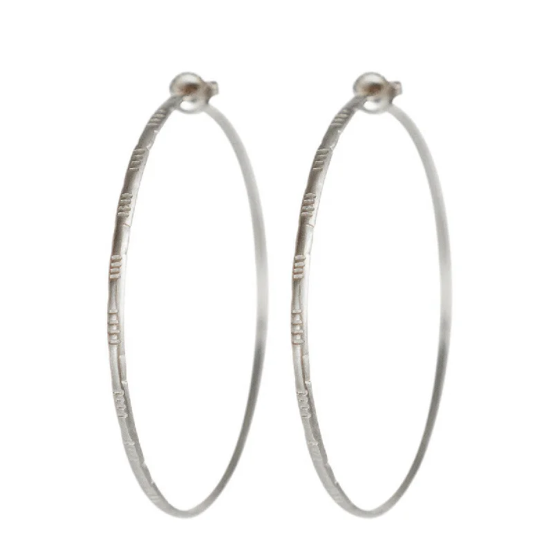 Sterling Silver Extra Large Moroccan Endless Hoop Earrings