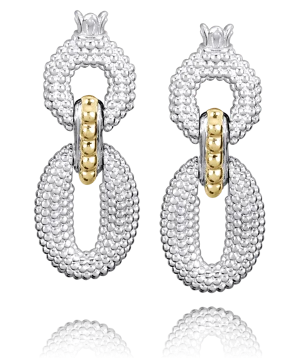 Vahan Moire Beaded Dangle Earrings