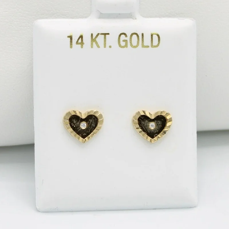 14K ❤️Heart❤️ Earrings Yellow Gold