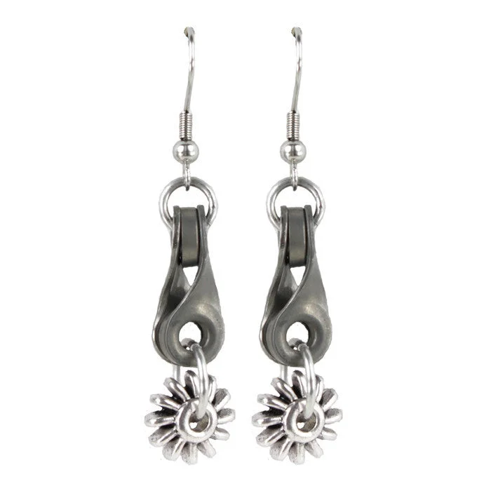 Twisted Link & Roller Wheel Earrings - Wholesale