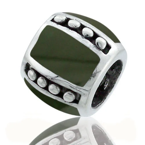 JB01-Sacred NZ 925 Sterling Silver Jade Bead