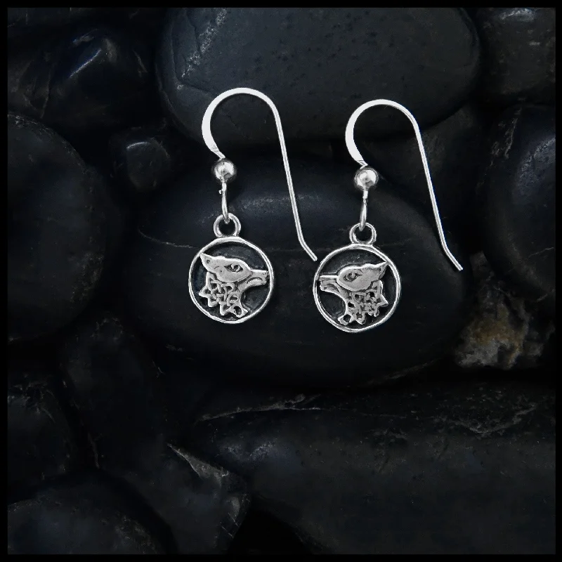 Celtic Wolf Drop Earrings