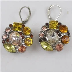 Shades of Gold Crystal Drop Earrings