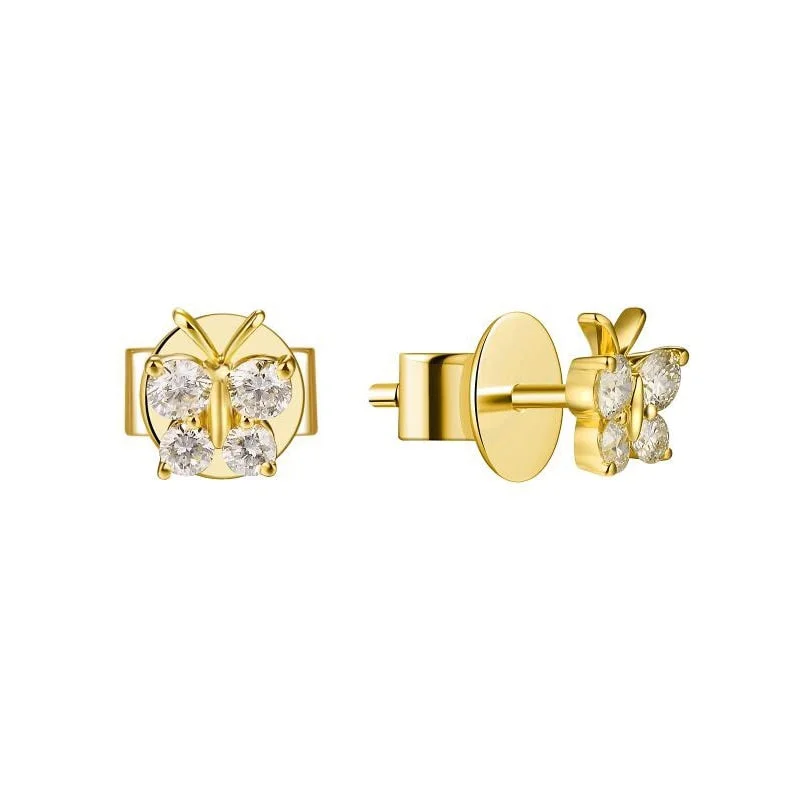 Joelle 1/2 ct. t.w. Diamond Butterfly Stud Earrings 14K Gold