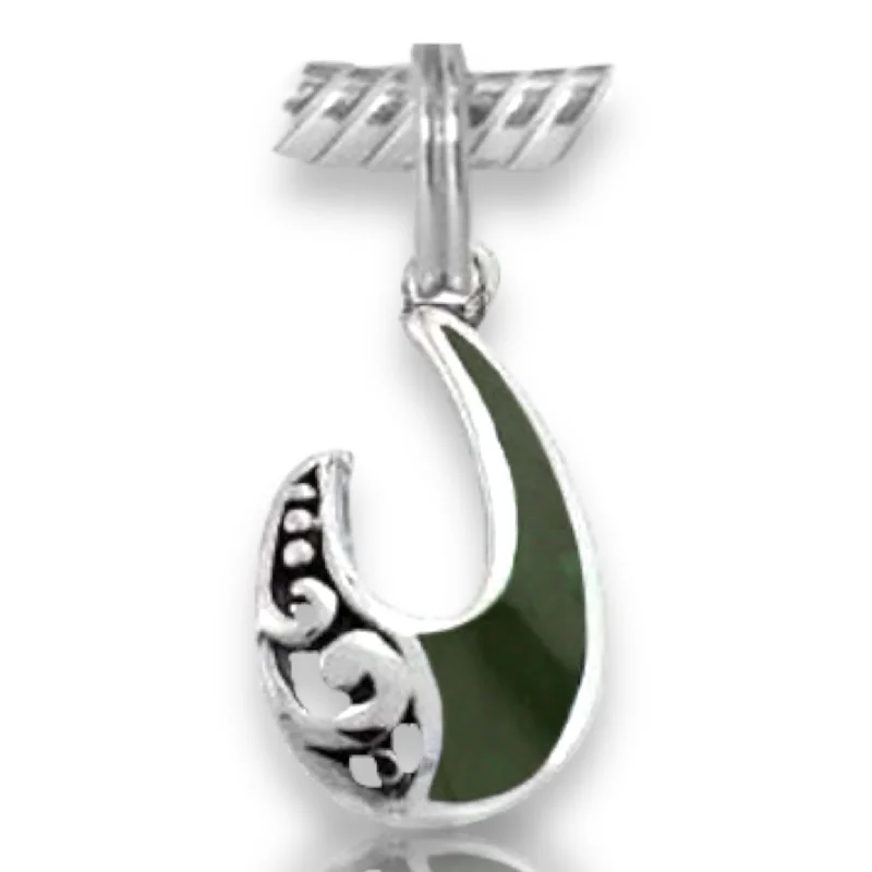 JC03  925 Sterling Silver Jade Charm