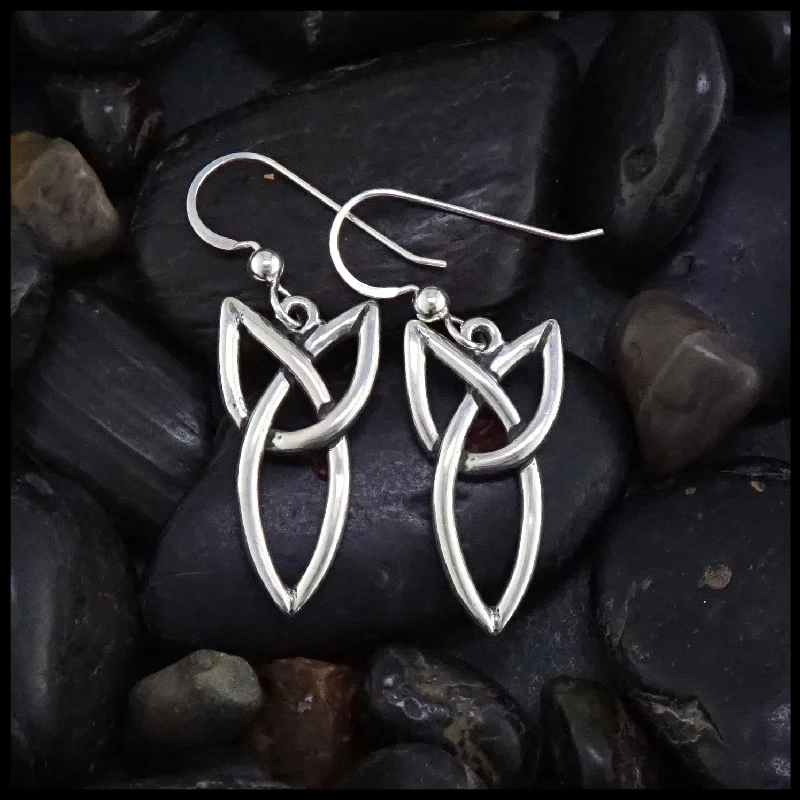 Sterling Silver Trinity Knot Earrings