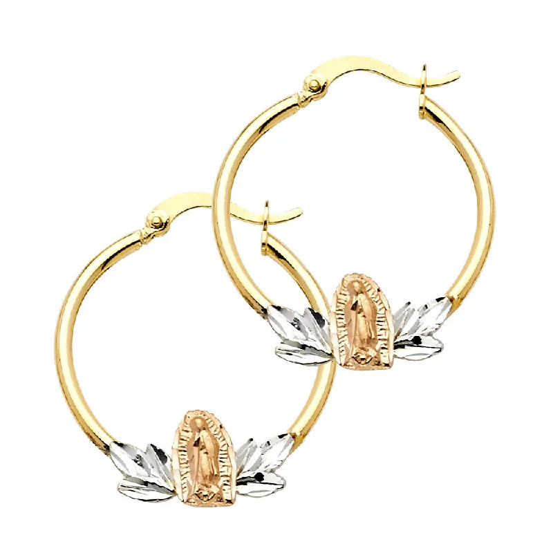 14K Guadalupe Hoop Earrings