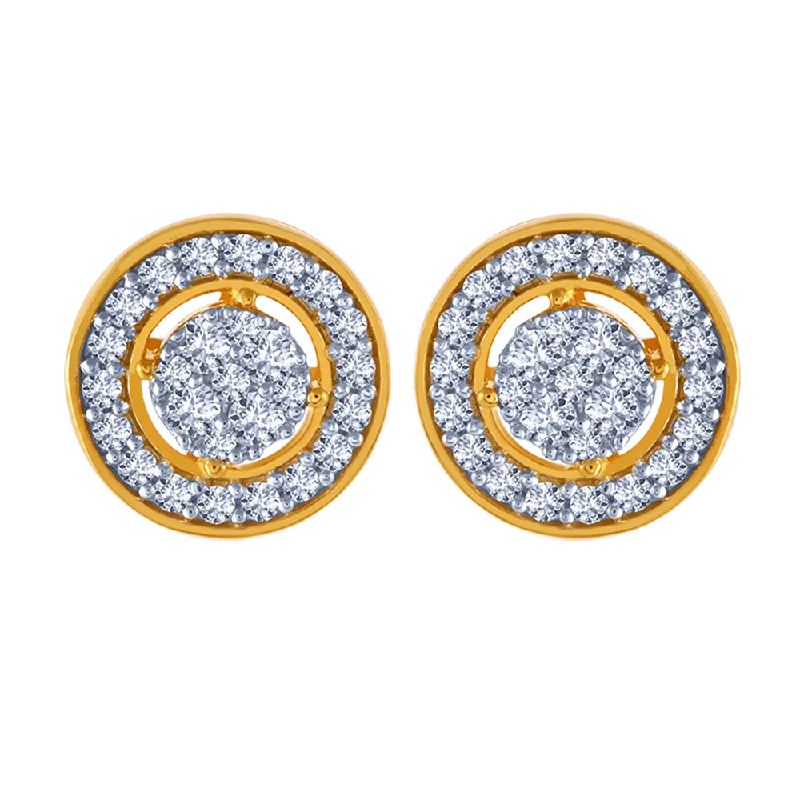 18k Elegant Diamond Stud Earrings