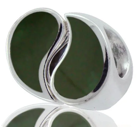 JB05-Sacred NZ 925 Sterling Silver Jade Bead