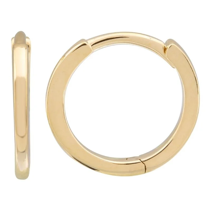 Joelle 14K Yellow Gold Huggie Hoop Earrings 11MM