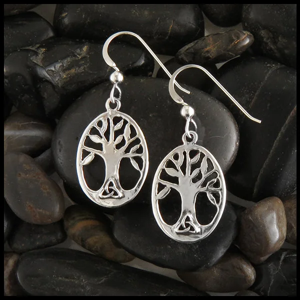 Family Tree Earrings in Sterling Silver