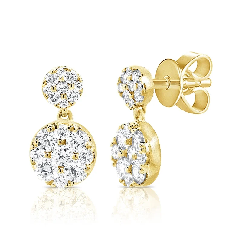 Joelle Diamond Dangle Earrings 14K Gold - Gift