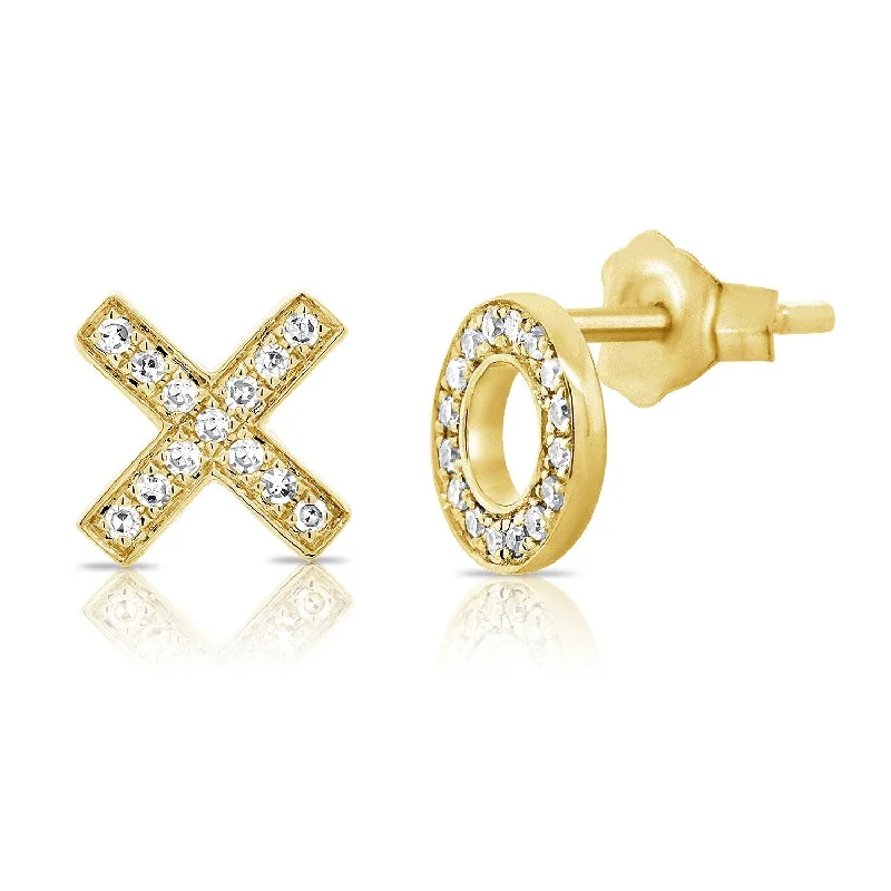 Joelle Diamond XO Stud Earring 14K Gold