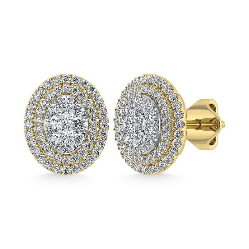 Diamond 7/8 Ct.Tw. Fashion Earrings in 14K Yellow Gold