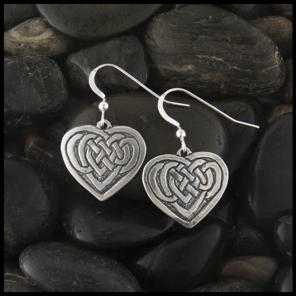 Jeannie's Heart Earrings in Silver