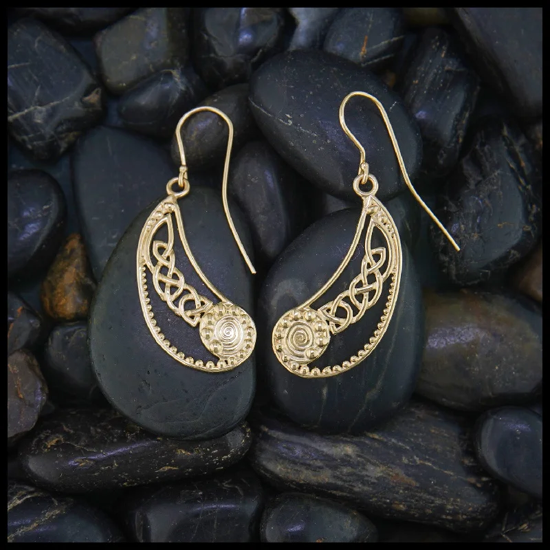 Custom Celtic Spiral Drop Earrings