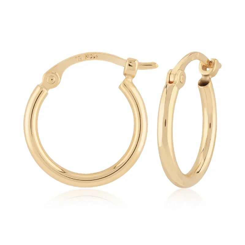 1.5x12mm Hoop Earrings