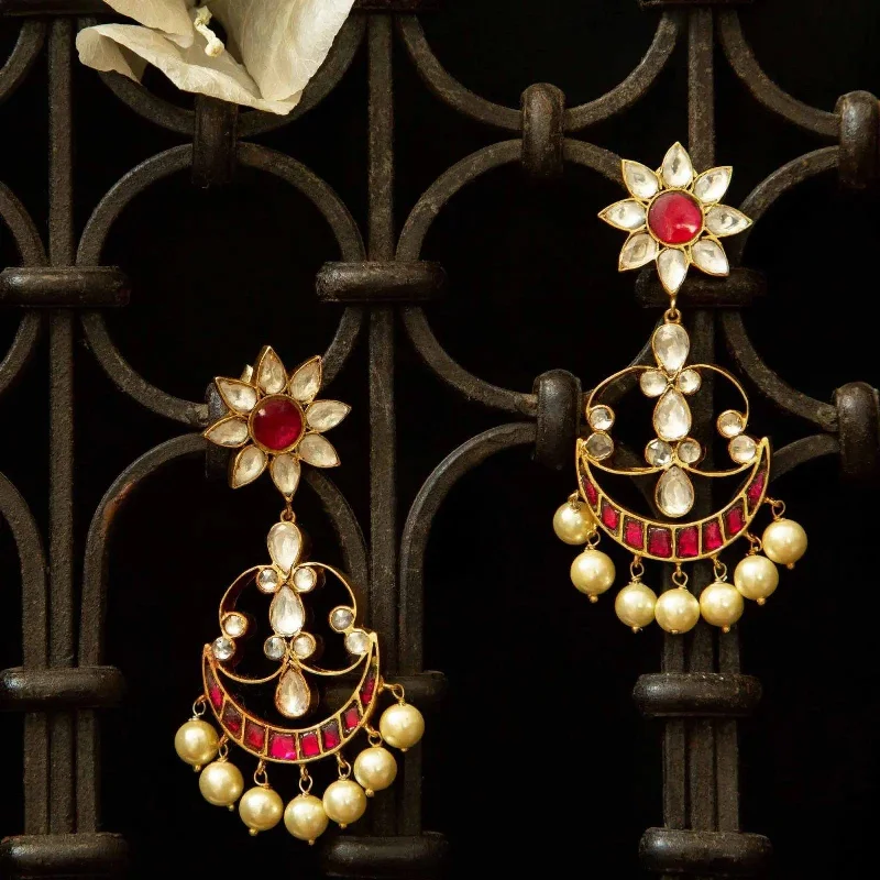 92.5 Silver Jadau Earrings