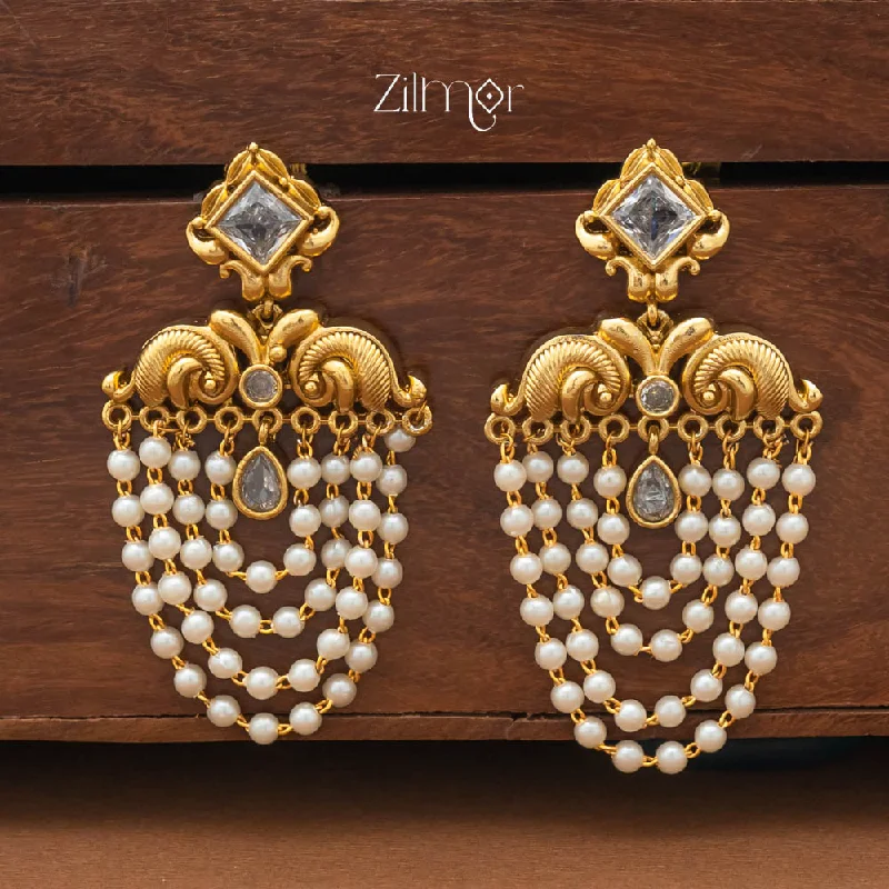 SN101670  - Pearl Antique Earrings