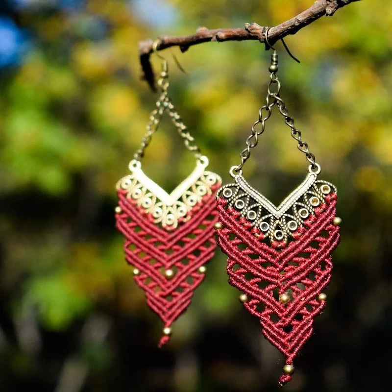 Armenistis Burgundy Earrings