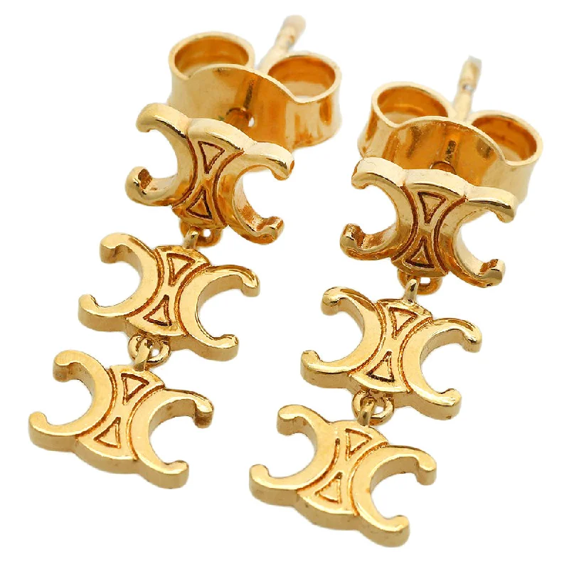 Celine Triomphe Logo Earrings